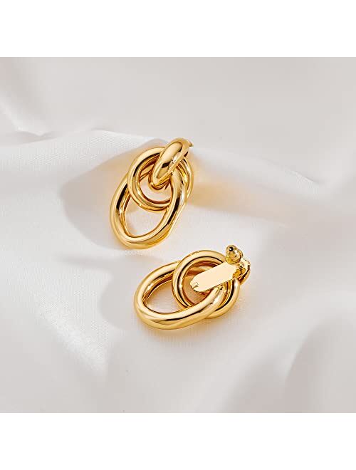Filmoon Gold Geometric Drop Dangle Earrings for Women Long Link Dangle Earrings Jewelry Gift