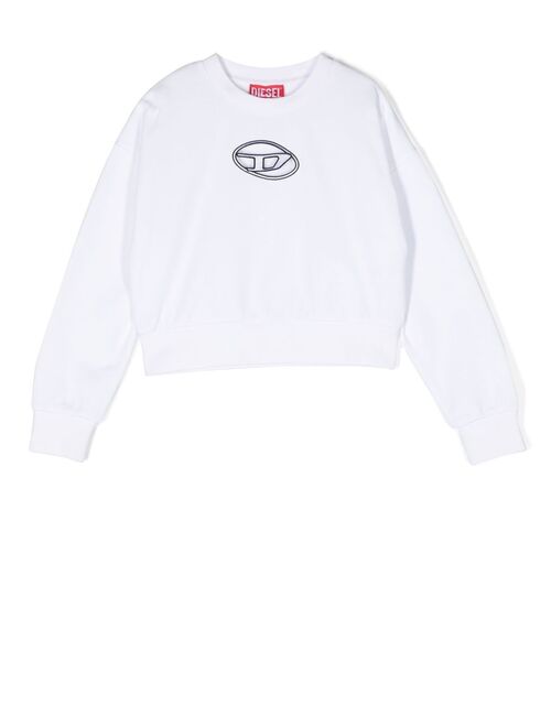 Diesel Kids logo-print cotton sweatshirt