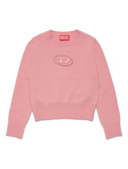 Kids Kareesa logo-embroidered jumper