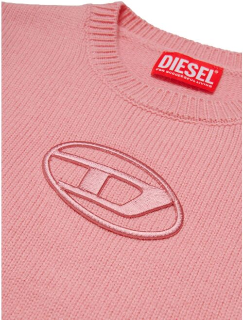 Diesel Kids Kareesa logo-embroidered jumper