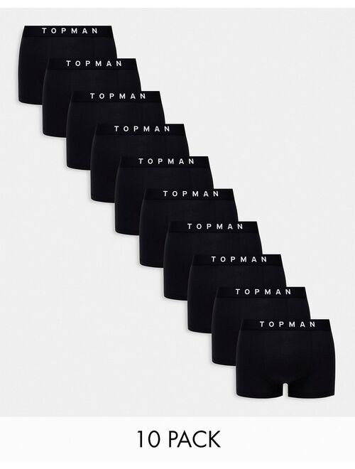 Topman 10 pack trunks in black