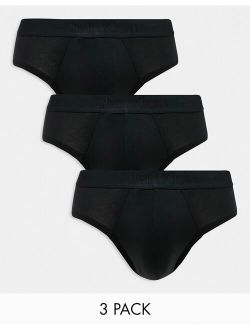 CK Black 3-pack briefs in black