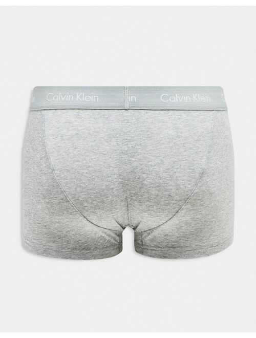 Calvin Klein 3-pack low rise briefs in purple, gray and green