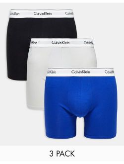 3-pack boxer briefs in black, blue and gray