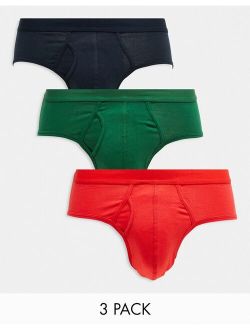 3 pack briefs in multiple colors