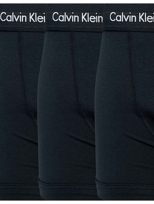 Calvin Klein Cotton Stretch 3 pack boxer briefs in black