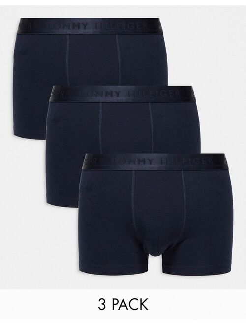 Tommy Hilfiger Everyday Luxe 3-pack trunks in navy