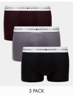 3-pack trunks with logo waistband in multi