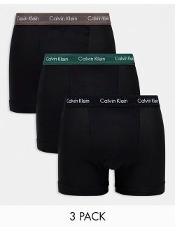 ASOS Exclusive 3 pack trunks in black