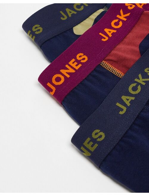 Jack & Jones 3 pack trunks in camos