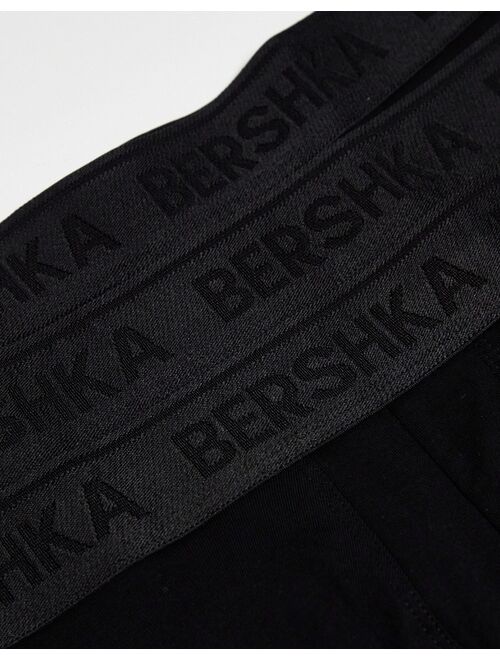 Bershka 3-pack boxers in black