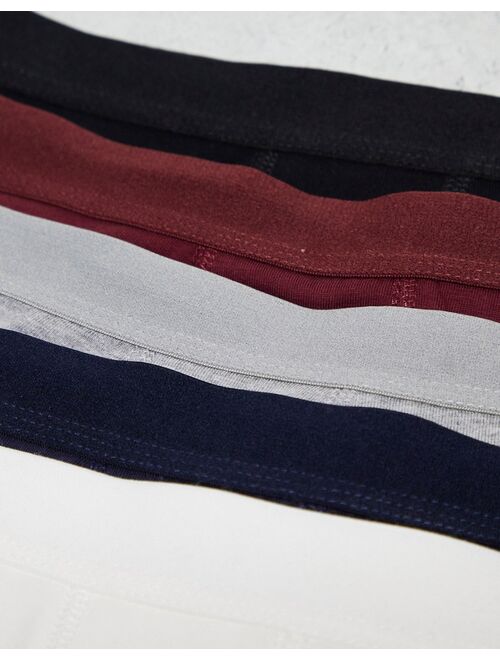 ASOS DESIGN 5 pack briefs in multiple colors