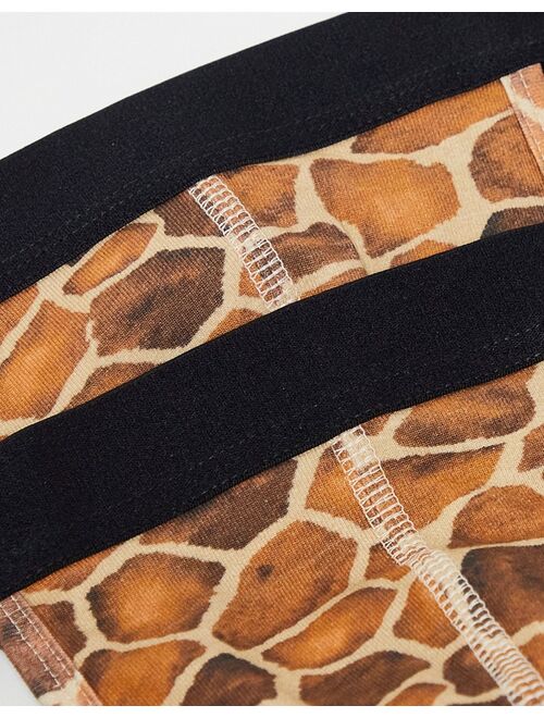 ASOS DESIGN 2 pack jock straps in animal print