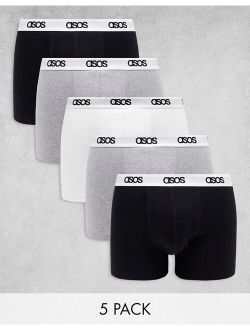 5-pack boxer briefs with branded waistband