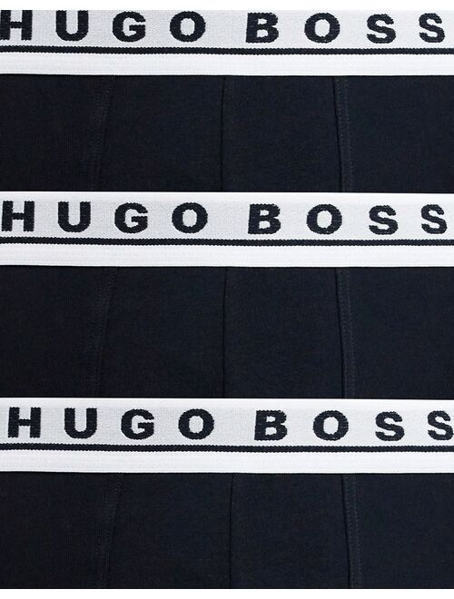Hugo Boss BOSS Bodywear 3 pack logo trunks in black