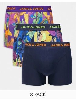 3 pack briefs in bright floral