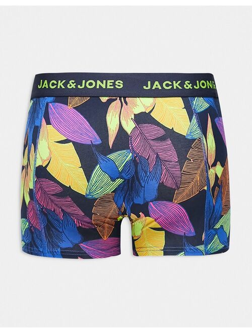 Jack & Jones 3 pack briefs in bright floral