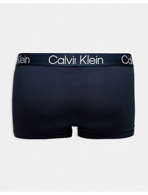 Calvin Klein 3-pack trunks in navy, gray and khaki