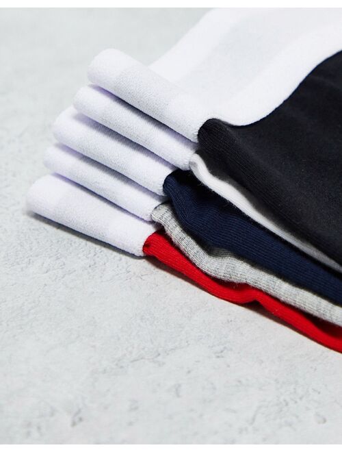 Topman 5 pack trunks in black, gray heather, navy, white and red