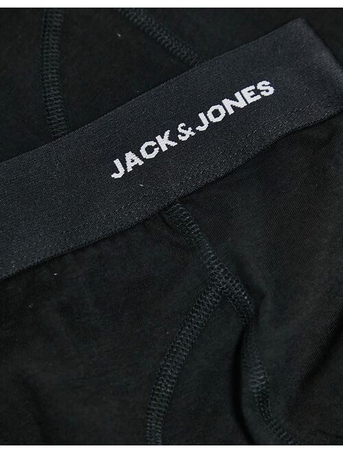 Jack & Jones 3-pack trunks in bamboo black