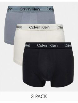 3-pack trunks in black, gray and off-white
