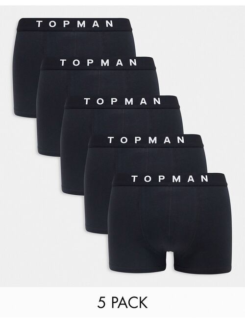 Topman 5 pack trunks in black