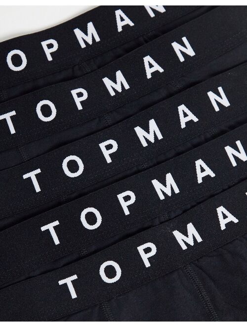 Topman 5 pack trunks in black