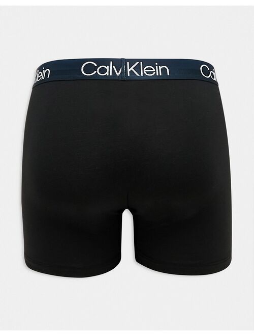 Calvin Klein 3-pack boxer brief with colored waistband in black