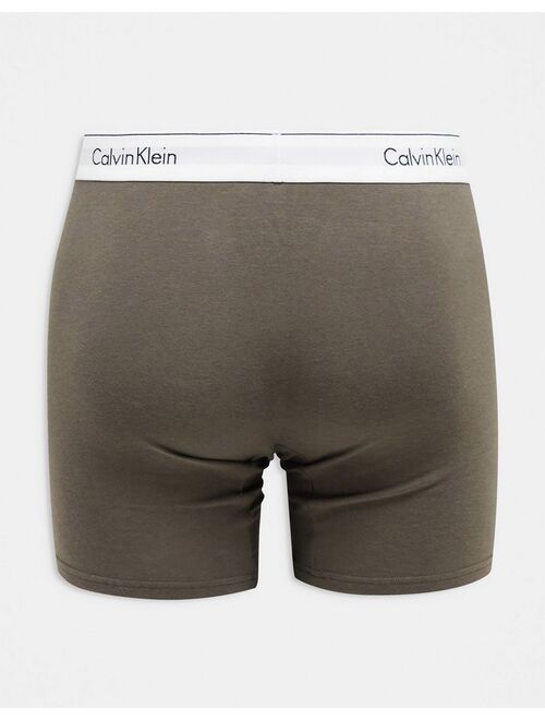Calvin Klein Modern Cotton 3-pack stretch trunks in multi