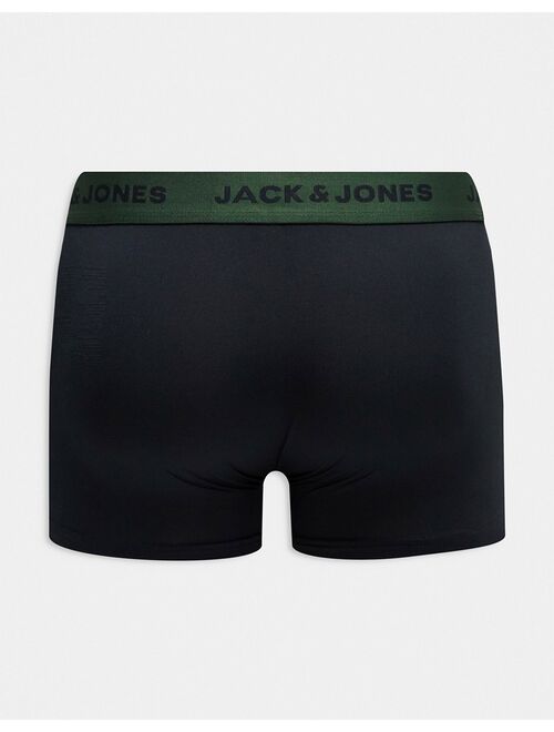 Jack & Jones 3 pack briefs in black red and blue