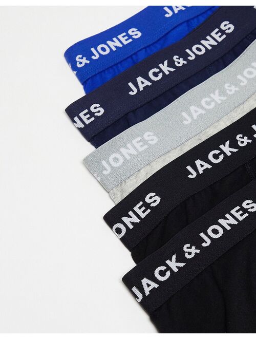 Jack & Jones 5 pack trunks in multi