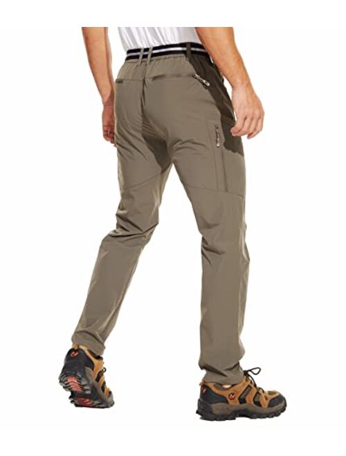 NATUVENIX Hiking Pants for Men, Quick Dry Travel Pants Men for Stretch Work Pants Lightweight Outdoor Pants Water-Resistant