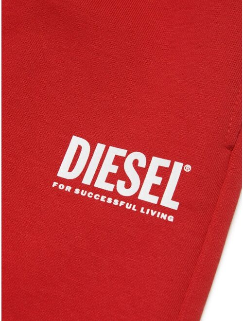 Diesel Kids logo-print cotton track pants