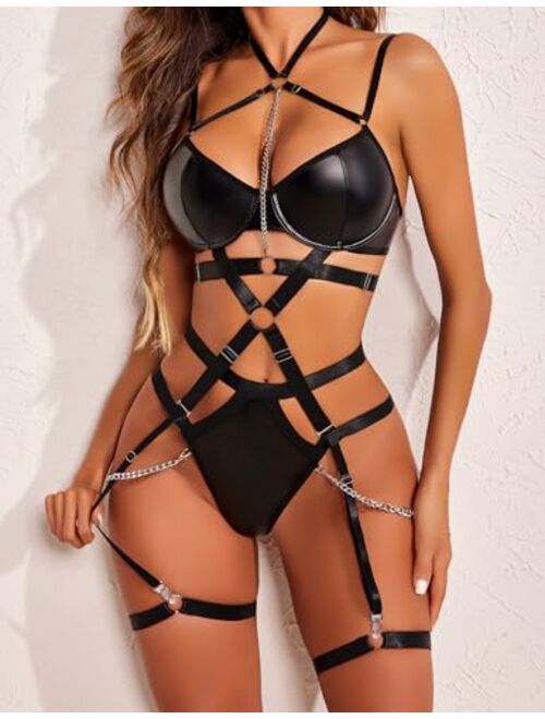 Avidlove Sexy Lingerie Bodysuit Lace Lingerie for Women One Piece Lingerie Teddy Lingerie Set with Push Up Bra Support