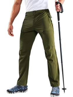 MIER Men's Outdoor Hiking Pants Stretch Ripstop Nylon Travel Pants Lightweight, Quick Dry, Water Resistance