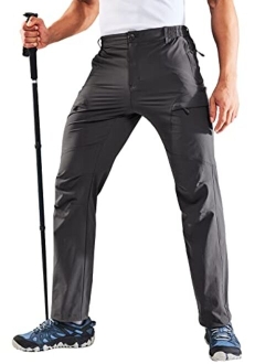 MIER Men's Outdoor Hiking Pants Stretch Ripstop Nylon Travel Pants Lightweight, Quick Dry, Water Resistance