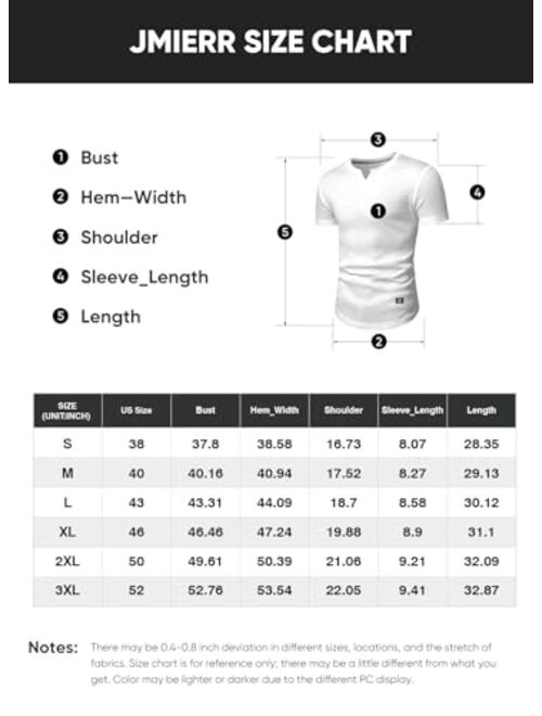 JMIERR Mens Muscle Slim T Shirt V-Neck Longline Henley Shirt Gym Workout Athletic Tee Shirts