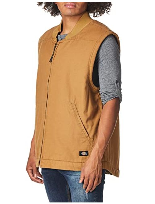 Dickies Men's Relaxed Fit Sherpa Lined Duck Vest