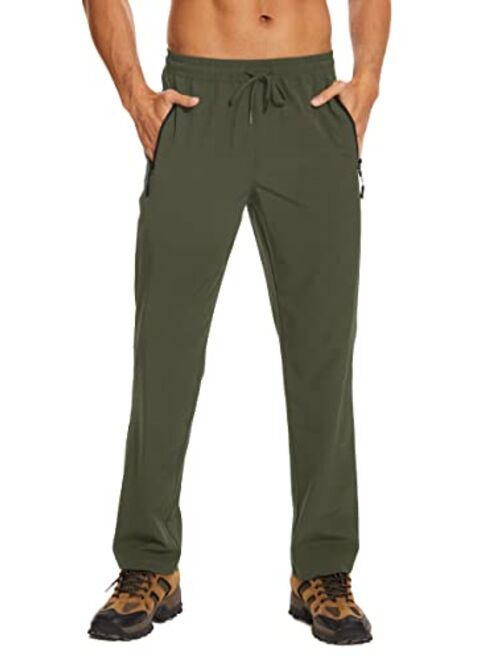 TACVASEN Mens Hiking Pants Lightweight Quick Dry Stretch Joggers for Running Workout Casual
