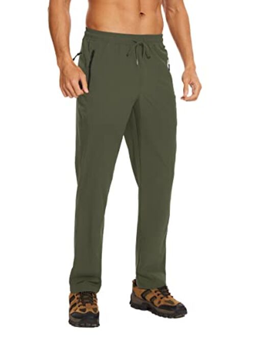 TACVASEN Mens Hiking Pants Lightweight Quick Dry Stretch Joggers for Running Workout Casual