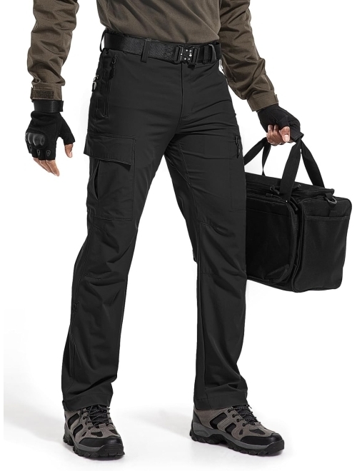 Wespornow Men's-Hiking-Cargo-Pants Lightweight-Quick-Dry-Waterproof-Travel-Pants for Camping Hunting Fishing Tactical
