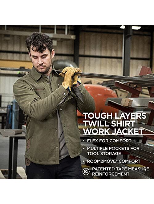 Wrangler Riggs Workwear Men's Tough Layers Twill Shirt Work Jacket