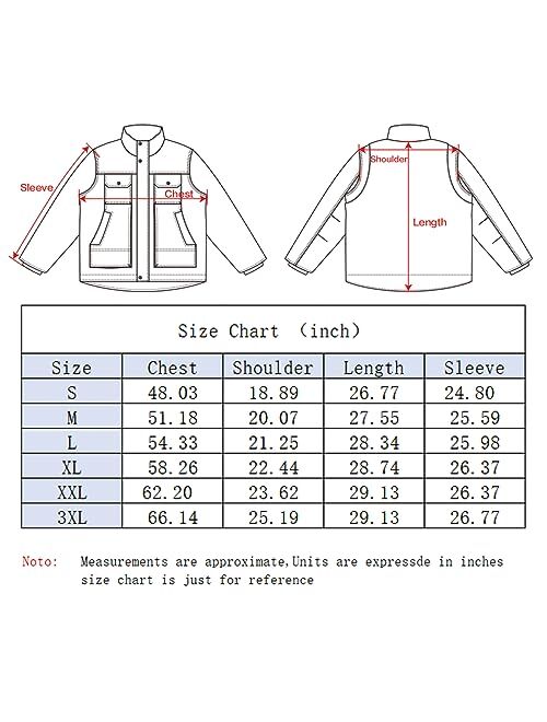 MOERDENG Men's Full Swing Relaxed Fit Coat Quilted Flannel Lined Active Jacket Waterproof Cotton Duck Workwear
