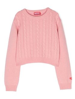 Kids cable-knit sweatshirt