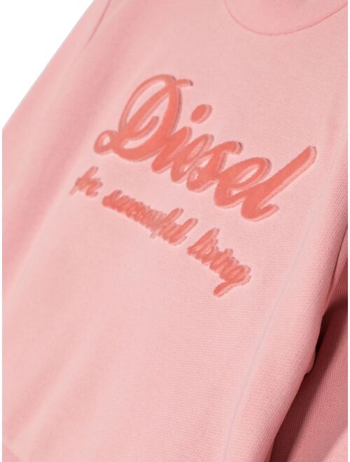Diesel Kids logo-embossed cotton sweatshirt