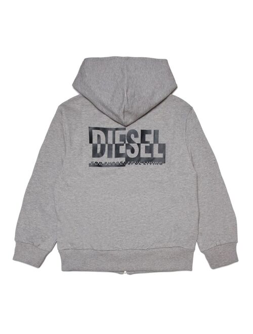 Diesel Kids logo-print cotton hoodie
