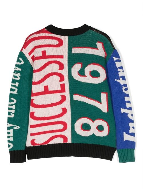 Diesel Kids Keywo intarsia-knit jumper