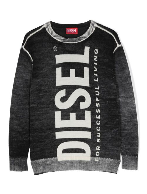 Diesel Kids Klarence logo-print jumper