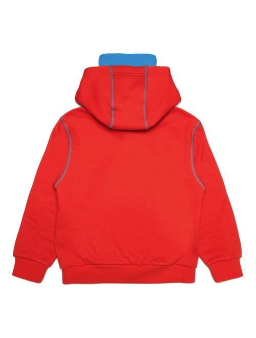 Diesel Kids logo-print long-sleeve hoodie