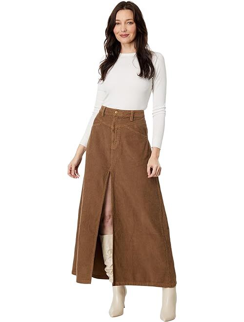 Free People Come As You Are Cord Skirt